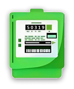 green electricity meter image